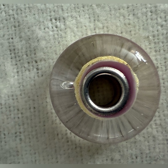 Authentic Trollbeads Gold and Pink Murano Glass Charm Bead - Picture 3 of 4